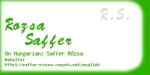 rozsa saffer business card